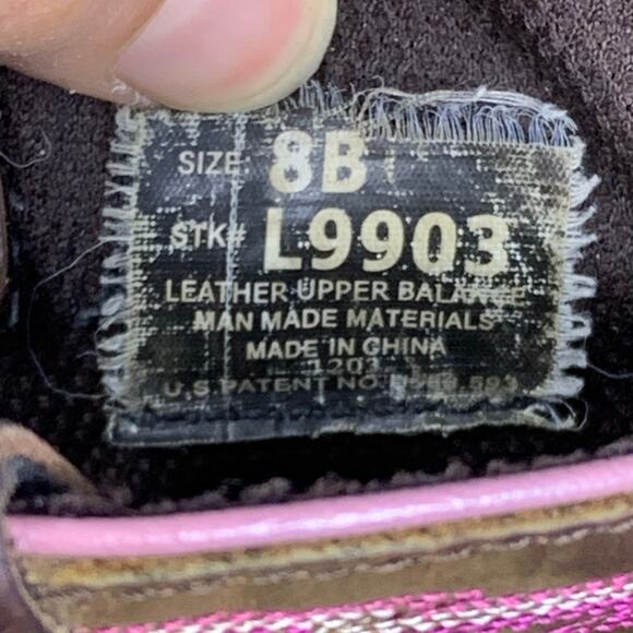 Justin Gypsy Brown Leather Pink Stitching Round Toe Shortie Cowboy Boots 8B - Picture 7 of 8